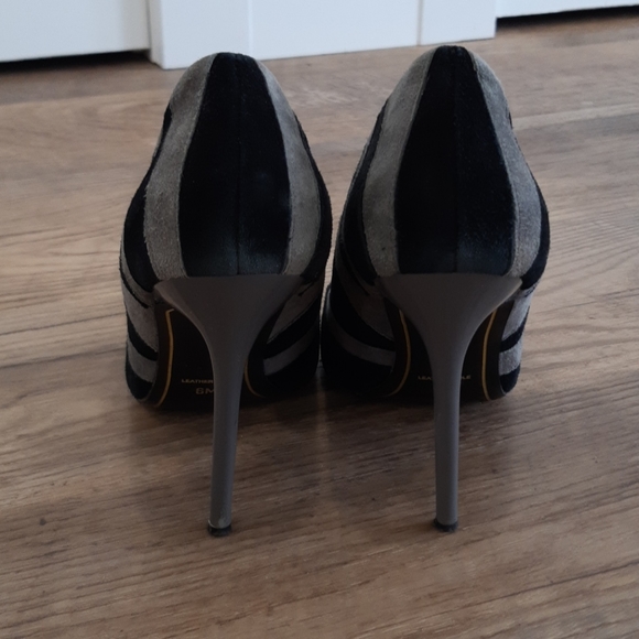 Charles Jourdan Grey Black Suede Heels Size 6 - Picture 4 of 7